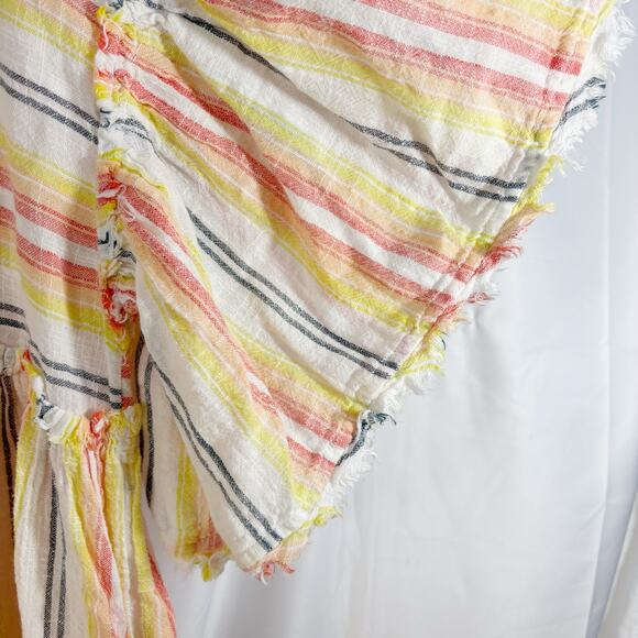 Free People Summer Nights Dress – Boho Mini Tunic in Sunray Combo, Size L - Picture 4 of 7